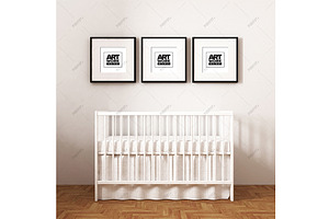 Nursery Mockup 3 Panel Square