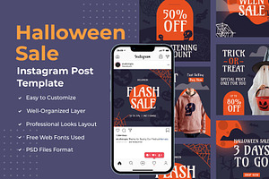 Halloween Sale Instagram Template