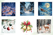 Watercolor Background Christmas Png, an Illustration by CreationArt (Thumbnail 2 of 5)