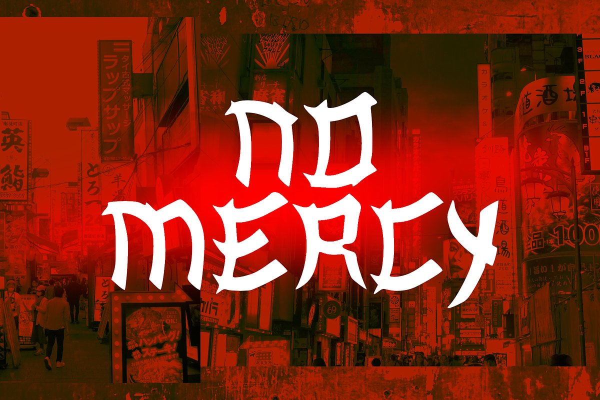 Onikage Asian Display Font, a Blackletter Font by mesuka (Photo 3 of 5)