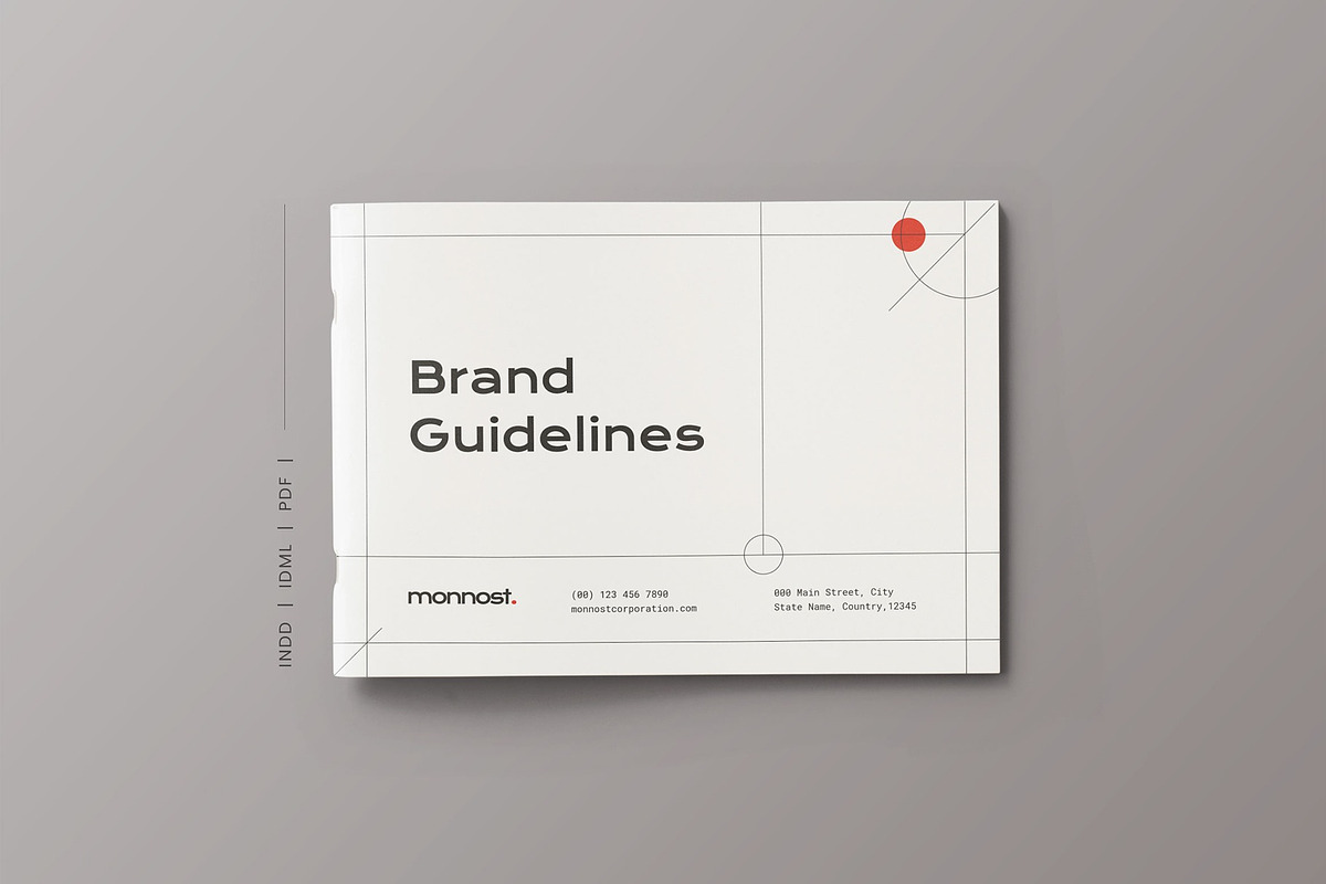 Brand Guidelines Template - Monnost, a Brochure Template by fakhroo (Photo 1 of 11)