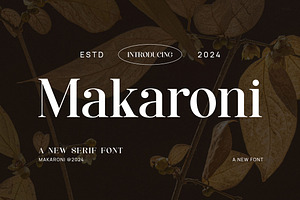 Makaroni - Classy & Stylish Serif