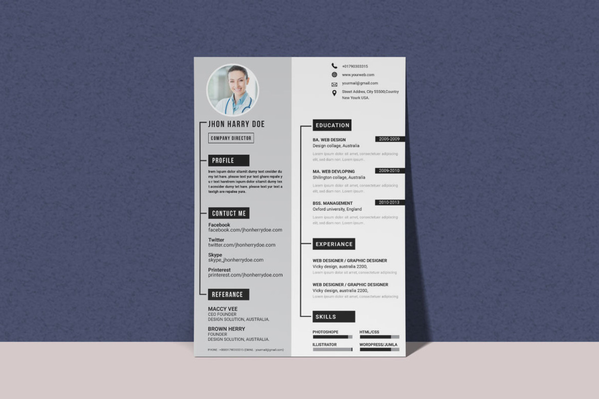 Professional Resume Template, a Resume Template by BrandlyTemplate (Photo 2 of 3)