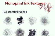Grunge Monoprint Texture Brushes, a Brush Add-On by Michelle Golding Art (Thumbnail 2 of 2)