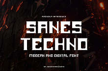 Sanes Techno - Digital Font