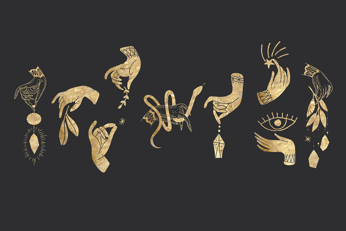 Golden kaleidoscope. Vector graphics, a Decorative Illustration by Chikovnaya (Photo 3 of 14)