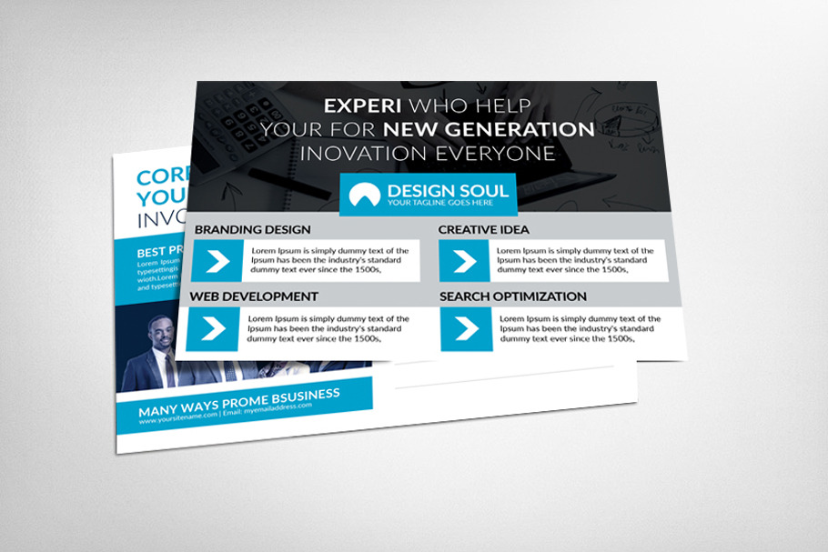 Staffing & Recruitment Agency Card, a Card Template by graphicforest