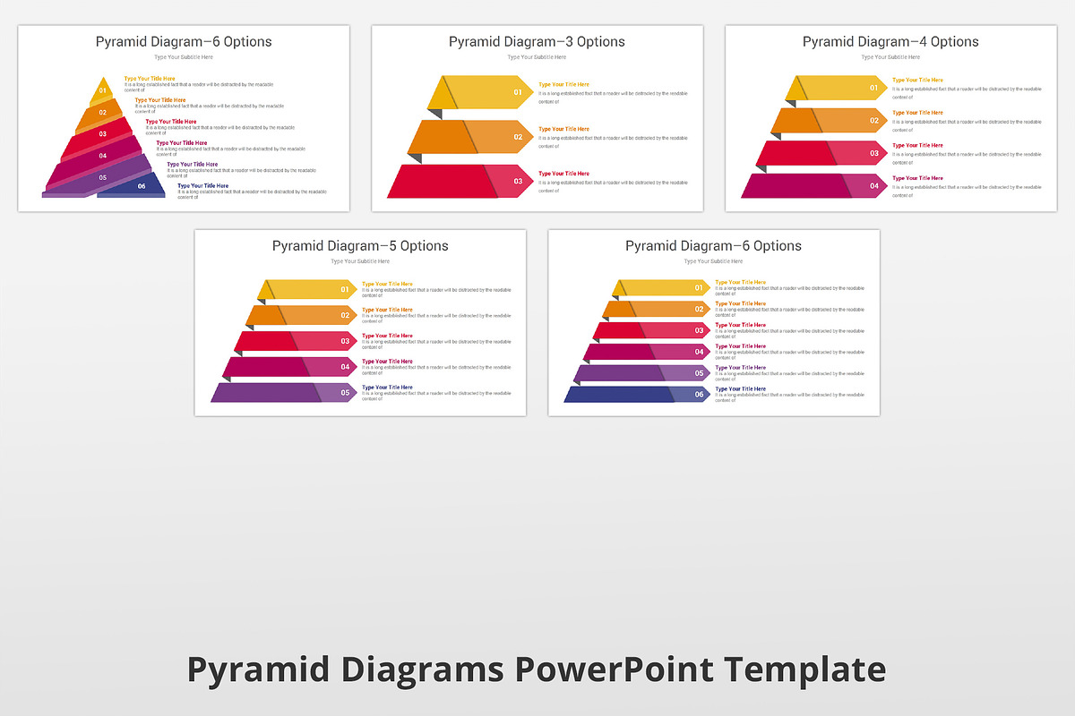 Pyramid Diagrams PowerPoint template, a Presentation Template by GraphicStan (Photo 8 of 8)