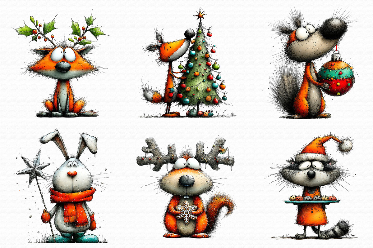 Whimsical Christmas Woodland Friends, an Illustration by Libby Wishes (Photo 3 of 8)