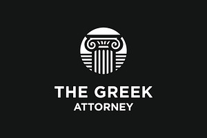 greek law firm attorney pillar logo, a Branding & Logo Template by funpixel