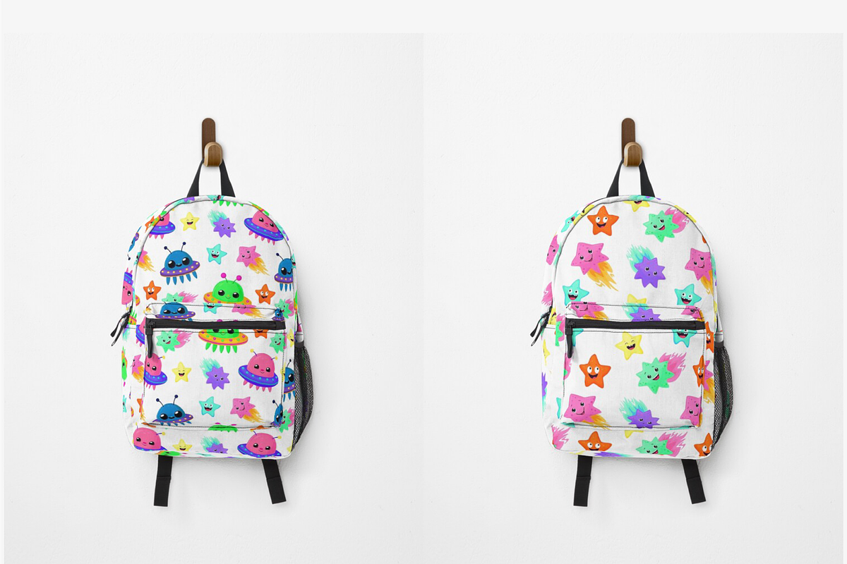 cartoon cute space set + patterns, a Pattern Graphic by ChubbyBunny Art (Photo 5 of 12)