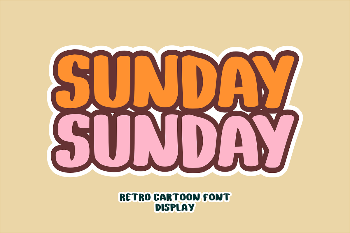 Retro Display - Retro Cartoon Font, a Sans Serif Font by KiddoGlyphs Studio (Photo 3 of 4)