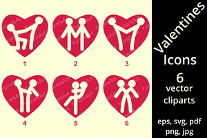 Valentines Icons Set, an Icon by Yurals Art