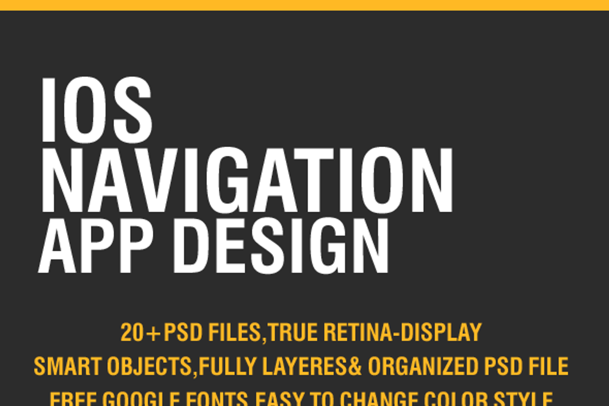 Navigation IOS App Design, an UI Kit Template by SyfixDesigns (Photo 4 of 6)