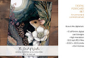 The Dark of Winter Illustration Set, an Animal Illustration by The Dutch Lady Designs (Thumbnail 5 of 7)
