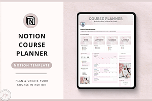 Notion Template Course Planner, a Templates & Theme by Julia On Purpose