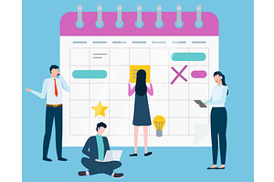 Calendar Planning Work Workers