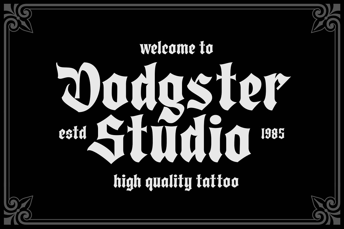 Bladge a Modern Blackletter Font, a Blackletter Font by Blankids Studio (Photo 2 of 12)