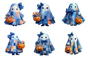 Halloween Blue Denim Ghost PNG, an Illustration by SinaCreation (Thumbnail 5 of 7)