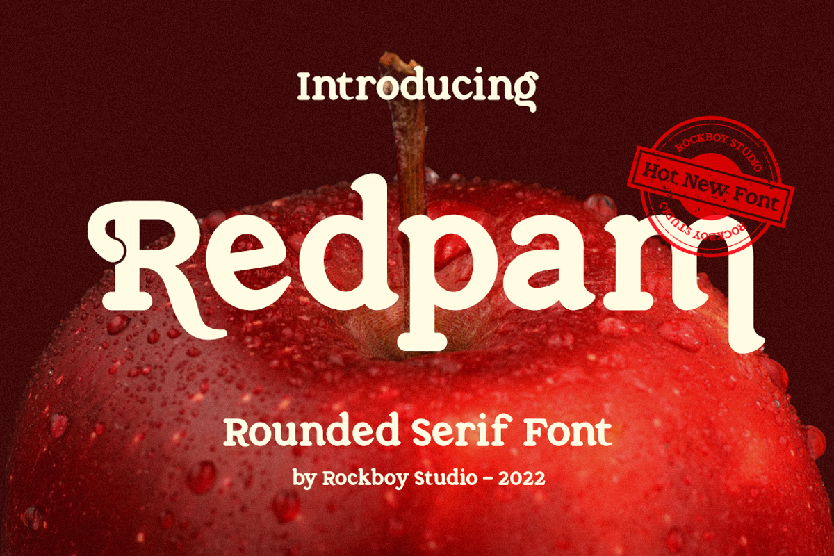 Redpam - Advertisement Font, a Font by RockboyStd (Photo 1 of 12)