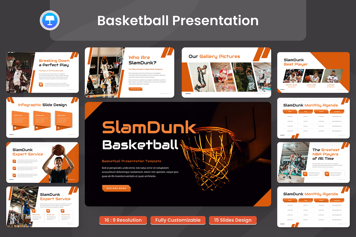 Basketball Presentation, a Presentation Template by Annora Studio (Photo 1 of 7)