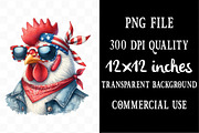 Watercolor Patriotic Chicken PNG, an Illustration by Designking (Thumbnail 4 of 4)