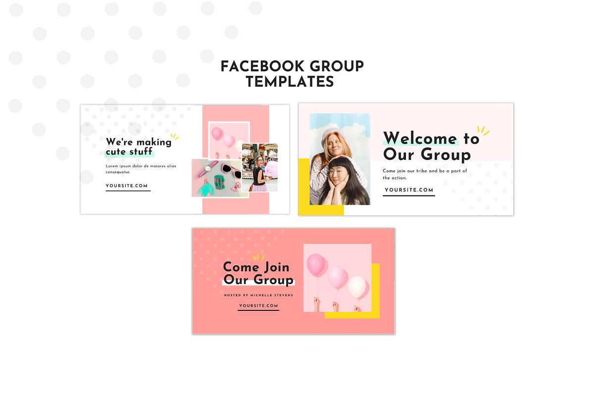 Facebook Template Colorful Canva, a Social Media Template by ltsdesigns (Photo 3 of 6)