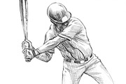 Sketchy baseball drawing set, an Illustration by RasterBird (Thumbnail 5 of 17)