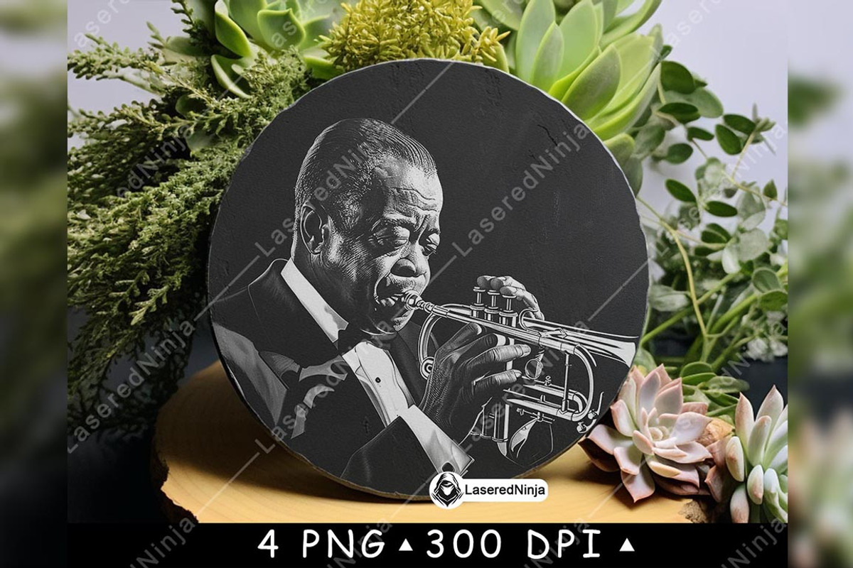 Louis Armstrong Playing Trumpet Jazz, a Background Graphic by LaseredNinja (Photo 4 of 7)