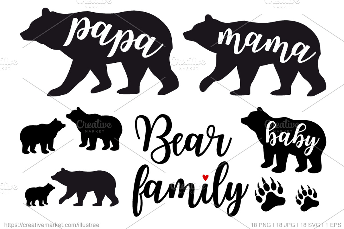 Mama bear, papa bear, vector set, a Graphic by Illustree (Photo 2 of 5)