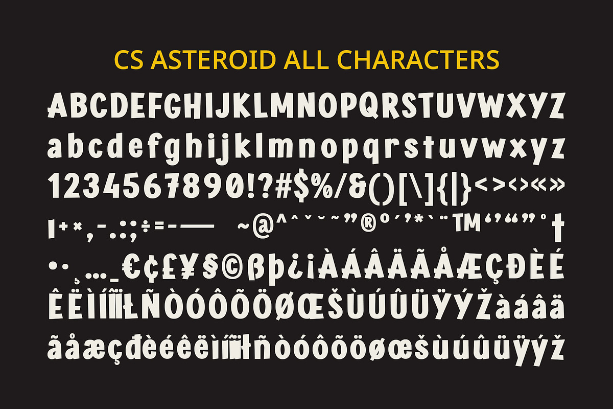 CS Asteroid – Fun Font, a Sans Serif Font by Craft Supply Co. (Photo 8 of 8)