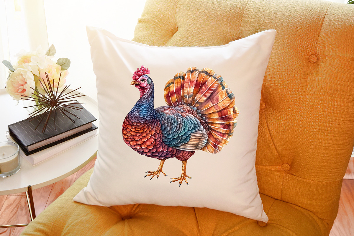 Watercolor Thanksgiving Turkey Clipa, an Illustration by Sublimation Artist (Photo 6 of 6)