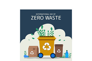 International Day of Zero Waste, an Illustration by HueNestify