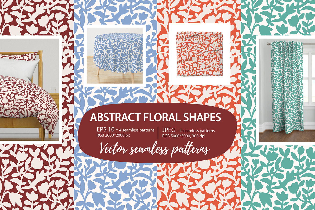 Abstract floral shapes - pattern set, a Pattern Graphic by Alenkakarabanova (Photo 1 of 5)