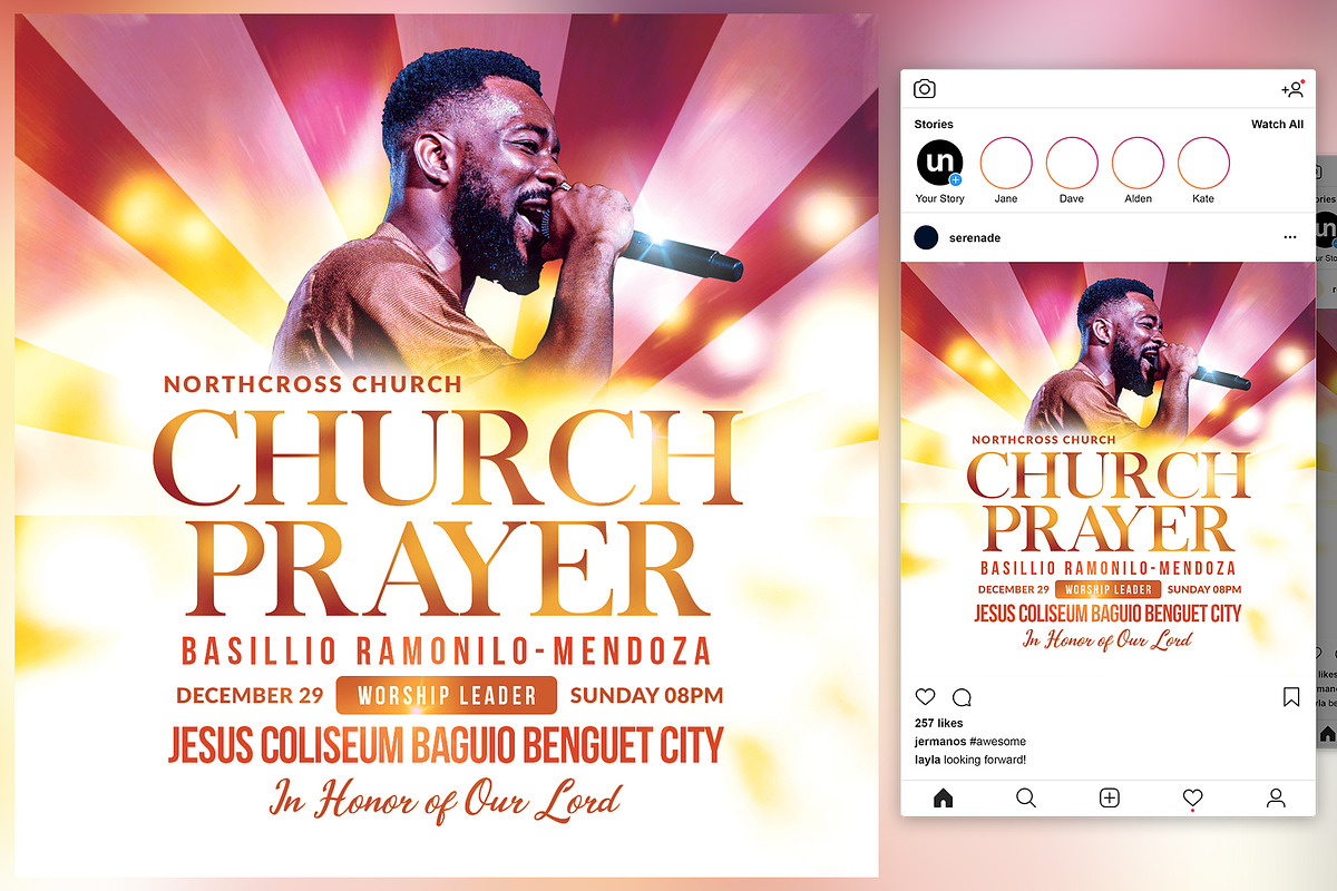 Church Prayer Flyer, a Flyer Template by KiraYamato Design Studio