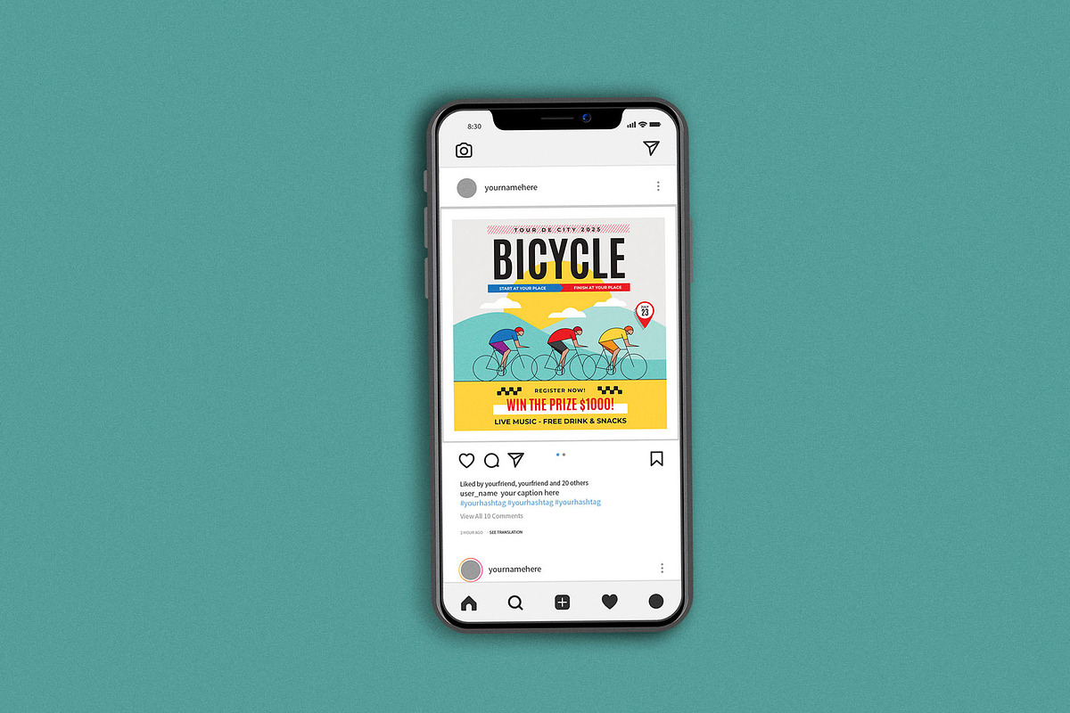Bicycle Tour Sunrise, a Flyer Template by Me55enjah Design (Photo 3 of 4)