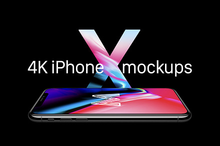 10 iPhone X hi-res mockups