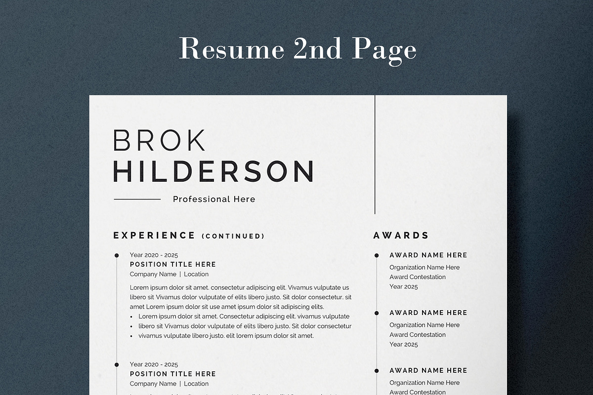Modern Resume/CV Template, a Resume Template by Proper_media (Photo 4 of 6)