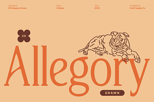 CS Allegory Drawn, a Serif Font by Craft Supply Co.