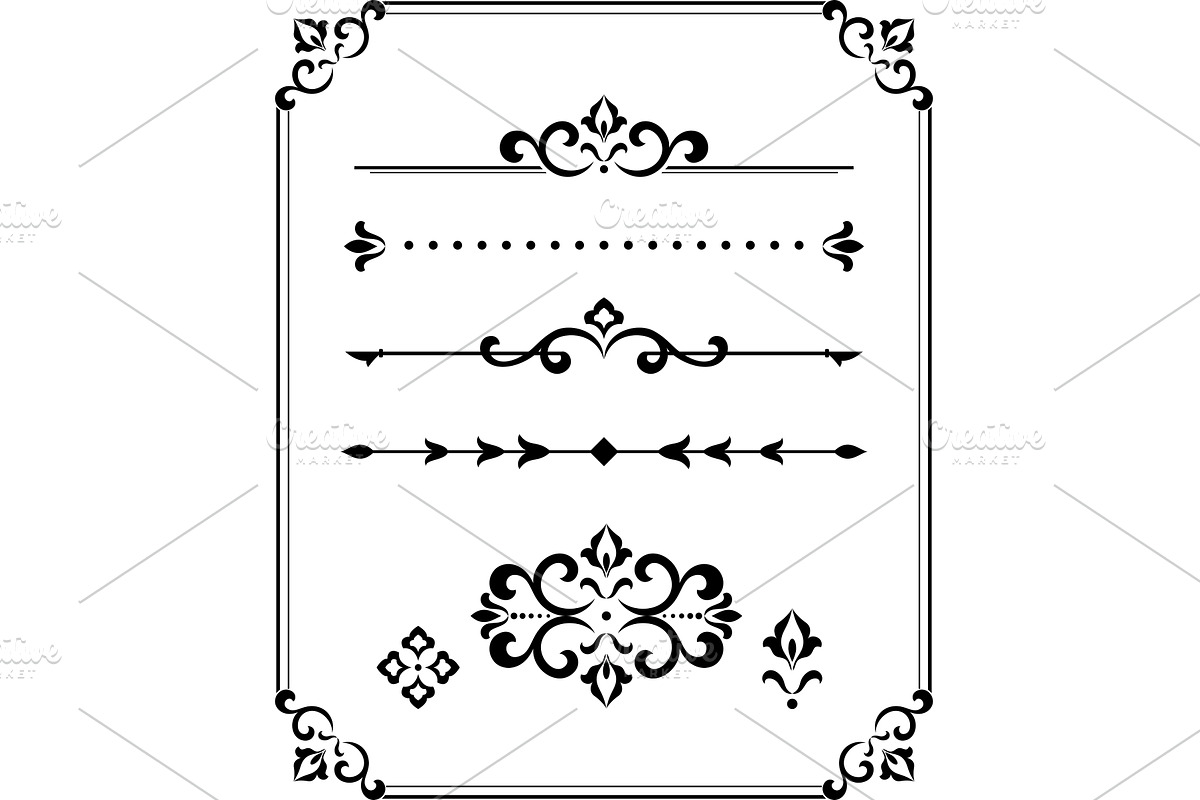 Vintage Set. Floral elements for, an Object Graphic by RODINA (Photo 1 of 3)