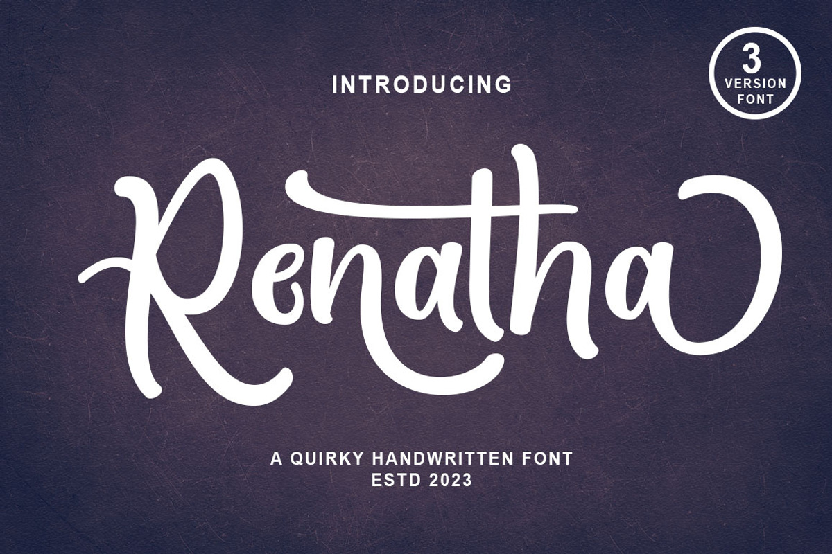 Renatha, a Script Font by Rotterlab Studio (Photo 1 of 11)