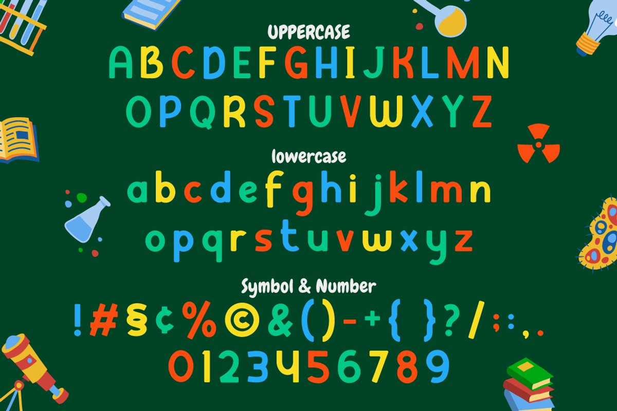 Clever Science – 11 Education Font, a Font by PutraCetol Studio (Photo 6 of 10)