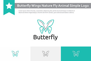 Butterfly Wings Nature Fly Logo