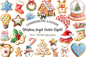 Christmas Sugar Cookie Clipart, an Illustration by designcity5