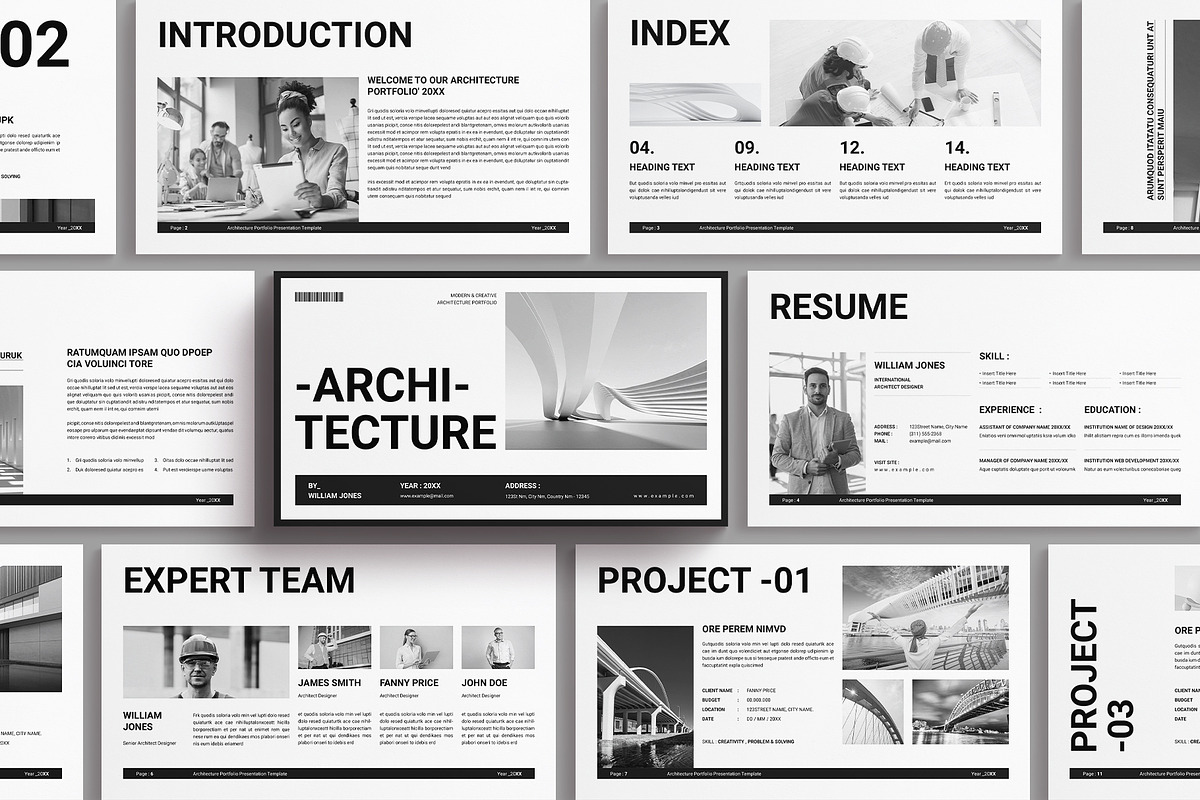 Architecture Portfolio Presentation, a Presentation Template by E-Type (Photo 1 of 5)