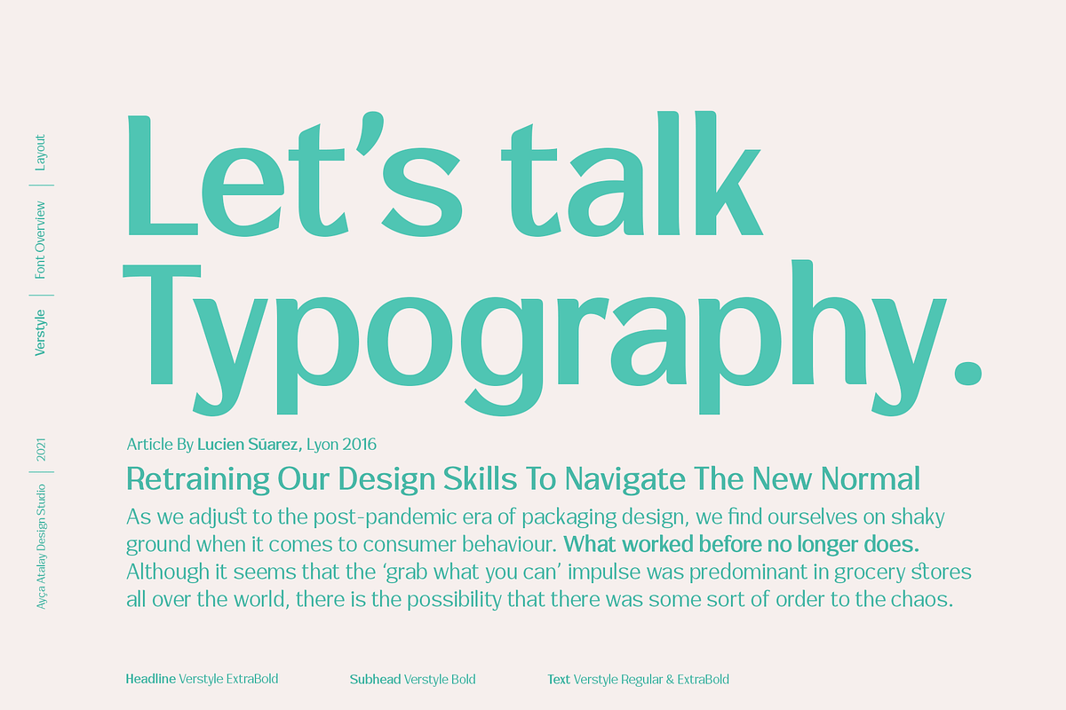 Verstyle | A Versatile Sans Serif, a Sans Serif Font by Ayca Atalay (Photo 8 of 15)