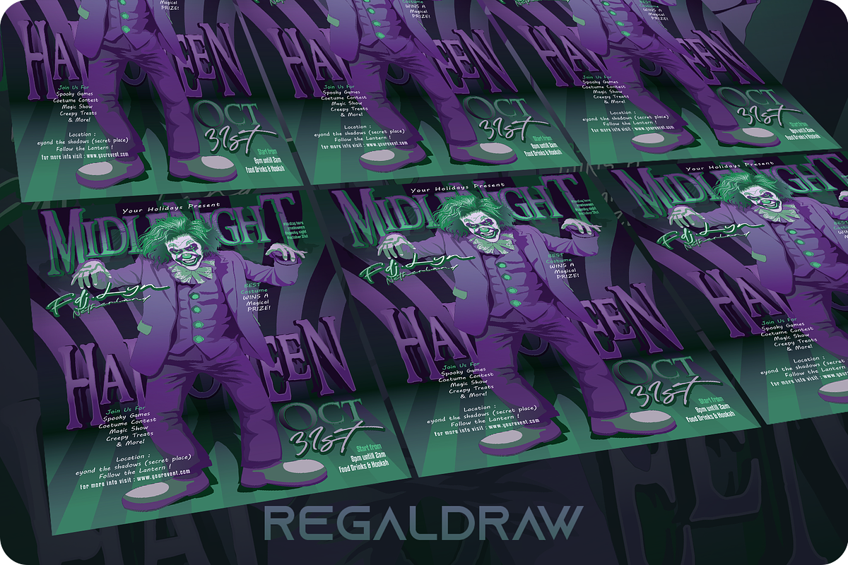 Clown show Halloween holiday session, a Seasonal Illustration by regalDRAW (Photo 3 of 3)
