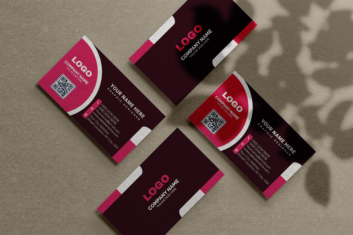 Corporate Business Card template, a Business Card Template by Vitoria's Collection (Photo 1 of 3)