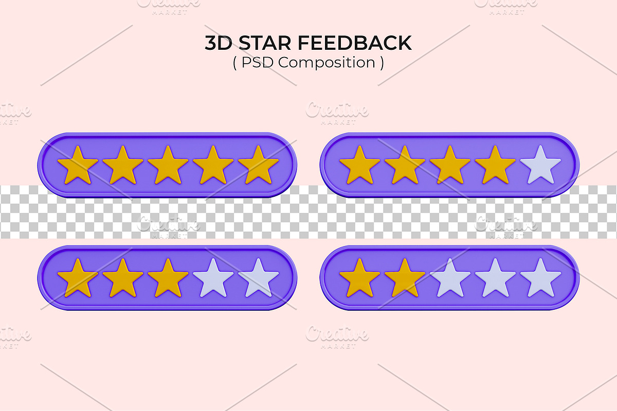 Giving star ratting feedback 3d icon, a Templates & Theme by deviapuspitasari2 (Photo 1 of 2)