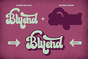 Bluend - Retro Script Display, a Script Font by ahweproject (Thumbnail 4 of 10)